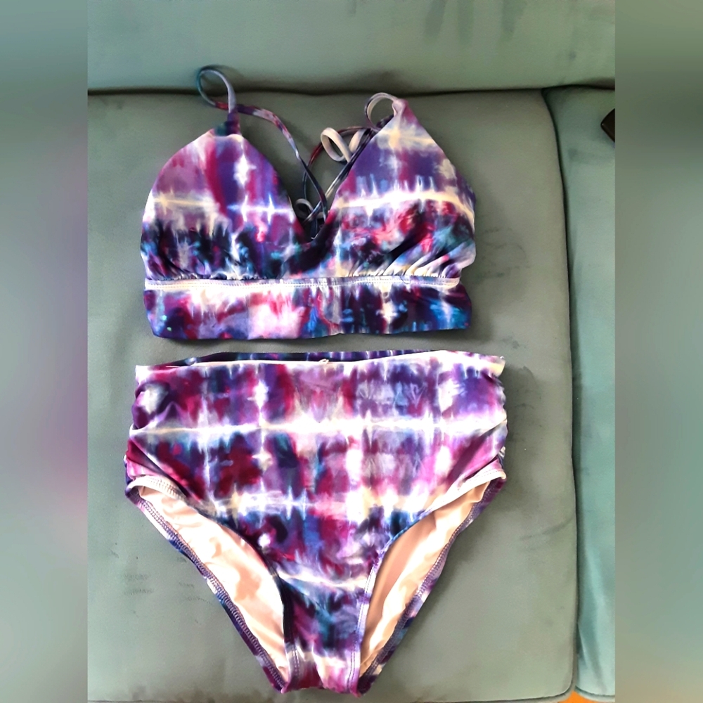 Splendid Purple and Blue 2 piece Swim Suit